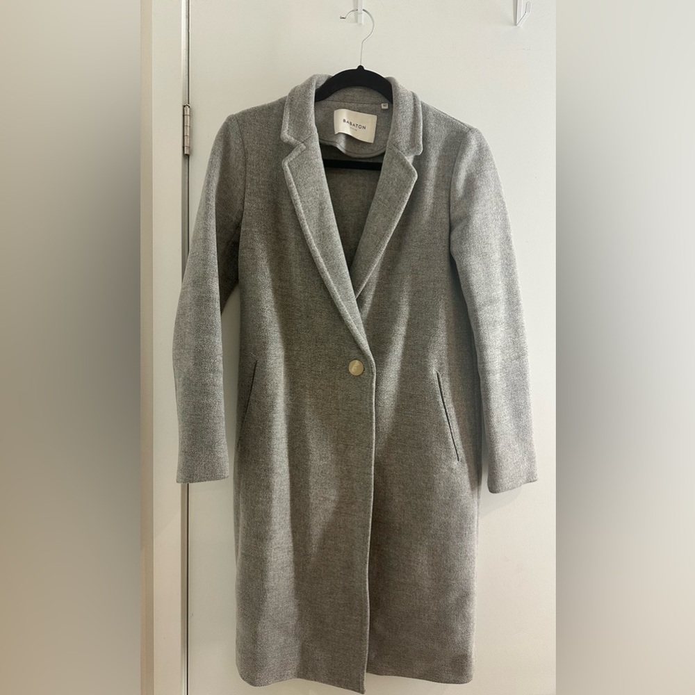 Aritzia Babaton grey wool blend coat XS